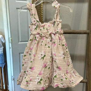 Angel Dear Organic Cotton Muslin Dress size 18-24M EUC